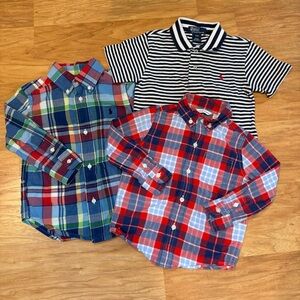 Polo Ralph Lauren/Janie & Jack Lot Of 3 Shirts Toddler Boy Sz 2T Polo Button Up